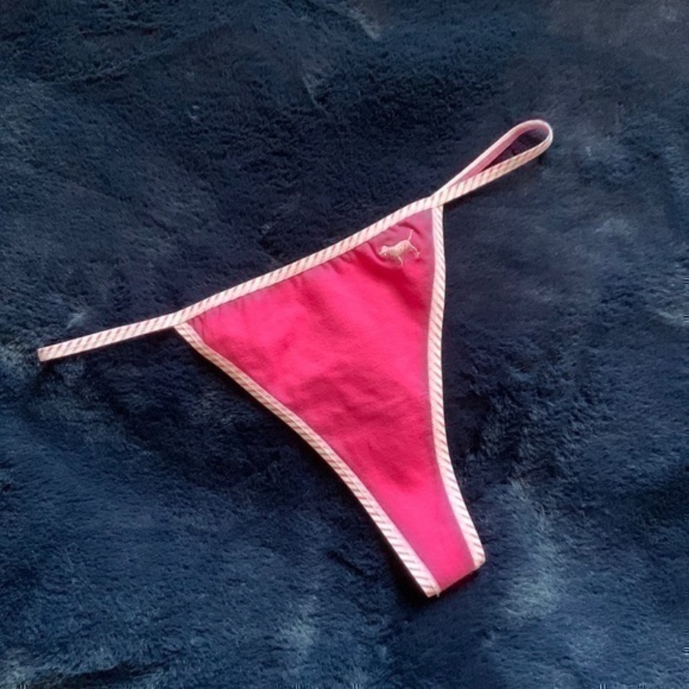 Vintage Victorias Secret Pink String Thong Panty NWOT